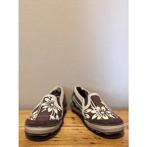 Ked's Double Decker Island Life Canvas & Suede Slip On Sneakers Womens Sz 7